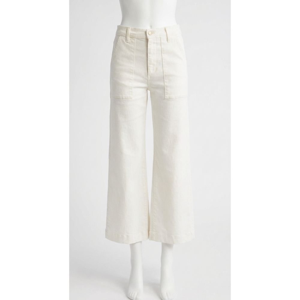 NEW RAMY BROOK cropped clifford jeans in white